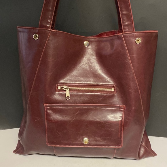 CRYSTALYN KAY Metier Tote Wine Shoulder Bag Purse - Picture 6 of 17